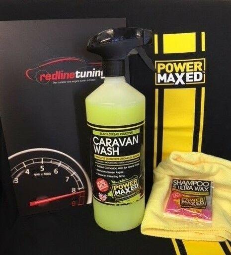 Power Maxed Caravan Wash & Wax 1 litre+Free Micro fibre,Shampoo & Ultra Wax 